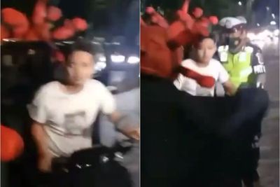 Pria ini Dijemput Satgas Berkostum COVID-19 karena Tak Pakai Masker, Netizen: Kena Mental