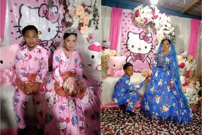 Viral Pesta Pernikahan Serba Hello Kitty, Netizen Malah Salfok dengan Wajah Pengantinnya