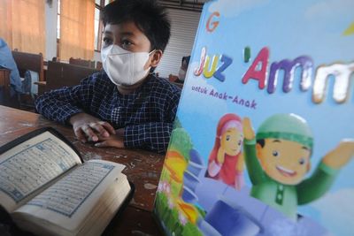FOTO: Ujian Hafalan Al Quran Siswa Menjelang Kenaikan Kelas