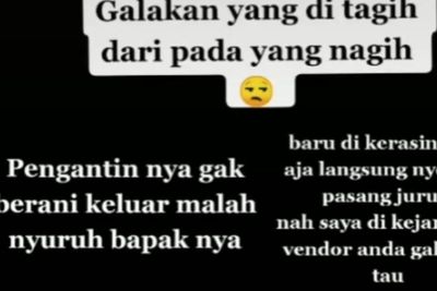 Gelar Pesta Nikah Hasil Ngutang, Pengantin Dikejar-kejar Vendor, Tak Berani Menemui