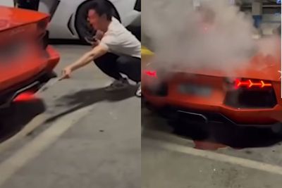 Astaga! Pria Ini Pakai Lamborghini untuk Memanggang Daging, Malah Merusak Mesin Mobilnya