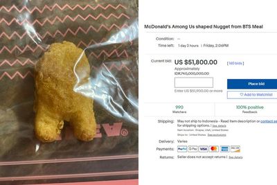 Nugget McDonald s dengan Bentuk Mirip Among Us Ini Ditawar Rp700 Juta!