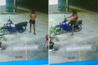 Astaga! Pura-pura Jadi ODGJ, Pria Ini Curi Sepeda Motor yang Terparkir di Pinggir Jalan