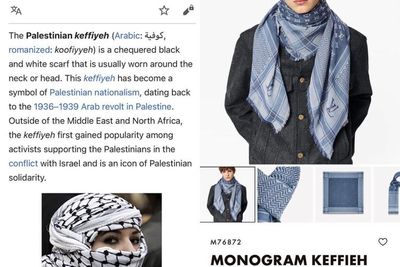 Louis Vuitton Dituduh Menjiplak Keffiyeh Palestina di Produk Scarf Terbarunya