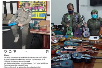 Viral Video Satpol PP Hancurkan Gitar Ukulele Pengamen, Berikan Klarifikasi