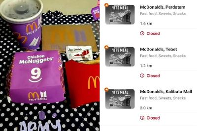 Kebanjiran Pesanan BTS Meal, Aplikasi GoFood dan GrabFood Tutup Orderan McDonald s