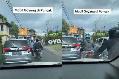 Viral! Mobil Goyang Siang Bolong ke Arah Puncak, Netizen: Tolonglah Gak Pas Macet Juga!