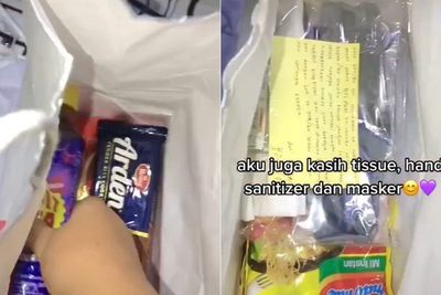 Salut! Army Ini Siapkan Bingkisan untuk Driver Ojol yang Sudah Ambil Orderannya