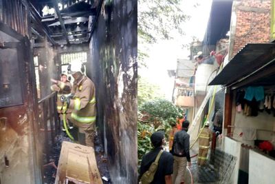 Kipas Angin Bikin Hangus Rumah 2 Lantai di Pulogadung