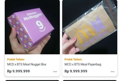 Wow! Kemasan BTS Meal Dijual Online hingga Nyaris Rp10 Juta