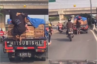 Detik-detik Bajing Loncat Beraksi di Jakut, Telur Sampai Berjatuhan ke Jalan