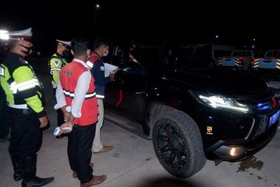 FOTO: Operasi Microsleep Ruas Tol Lampung