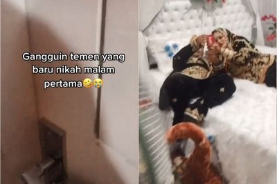 Malam Pertama Diganggu Teman, Pengantin Pria Salting Lansung Pura-pura Angkat Telepon