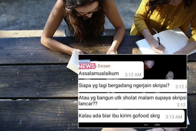 Begitu Perhatian, Dosbing Ini Kirim Makanan ke Mahasiswa yang Begadang Bikin Skripsi