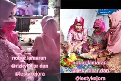 Duh! Emak-emak Ini Nobar Rayakan Lamaran Lesti & Rizky Billar, Netizen: Fans Garis Keras