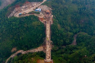 FOTO: Jembatan Tertinggi Proyek Kereta Cepat Jakarta-Bandung