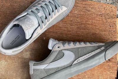 Melihat Tampilan Pertama Snaker Nike SB Blazer Low dengan FORTY PERCENT AGAINST RIGHTS