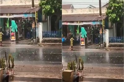 Waspada, Ciparay Bandung Dilanda Hujan Es Disertai Angin Kencang saat Siang Bolong