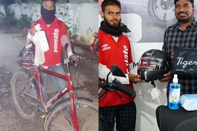 Pria Baik Hati Menghadiahkan Kurir yang Berpeseda hingga 9 Km Ini untuk Mengantar Makanan