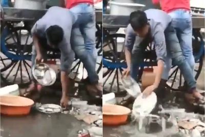 Waduh! Penjual Makanan Ini Kepergok Cuci Piring Pakai Air Comberan, Netizen: Auto Tipes