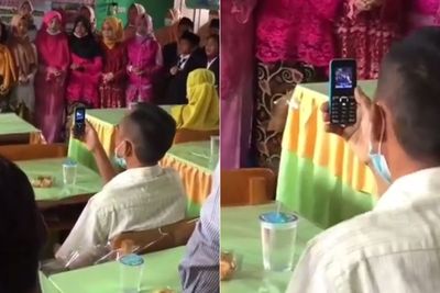 Pria Ini Tetap Rekam Penampilan Anak Meski Pakai Hp Jadul, Bikin Netizen Tersentuh
