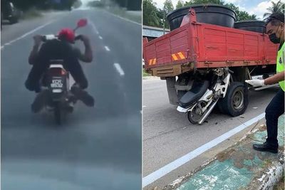 Ugal-ugalan Berujung Maut, Pemotor Tewas Tabrak Truk saat Berlagak Ala Superman di Jalan