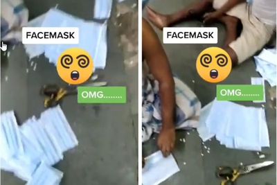 Viral Video Produksi Masker Tak Steril Hingga Ditaruh Di Lantai, Bikin Netizen Jijik