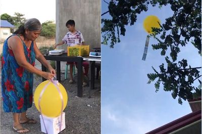 Kejutan Ulang Tahun Gagal, Uang yang Terikat di Balon Malah Terbang Ke Langit