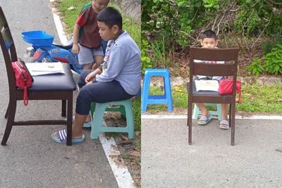 Siswa Ini Terpaksa Belajar di Luar Rumah Agar Mendapatkan Koneksi Internet yang Lebih Baik