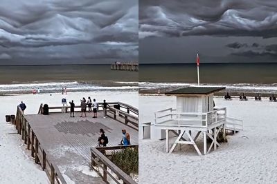 Viral Video Fenomena Asperitas, Awan Menjadi Gelap Sepanjang Pasir Putih