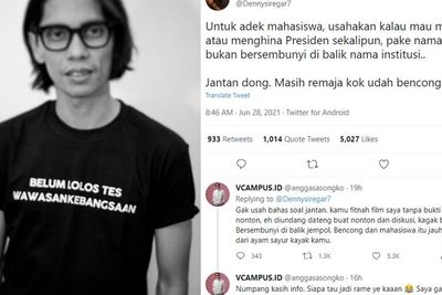 Sebut Mahasiswa Bencong , Denny Siregar Disentil Sutradara Angga Sasongko