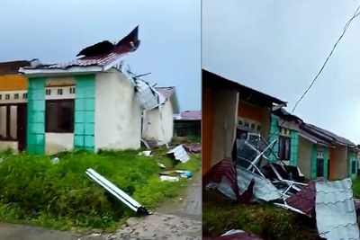 Video Atap Perumahan Griya Permata 4 Tanjung Anom Bertaburan Akibat Angin Kencang