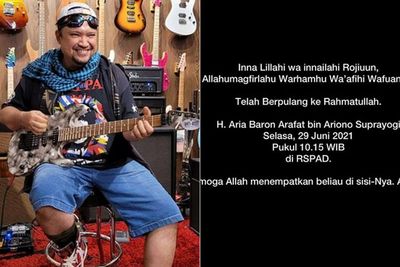 Innalillahi, Aria Baron Mantan Gitaris GIGI Meninggal Dunia Usai Berjuang Lawan Covid-19
