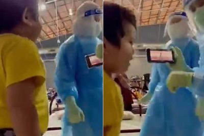 Viral Video Bocah Laki-laki Menari Bersama Tim Medis di Pusat Karantina, Netizen Terharu