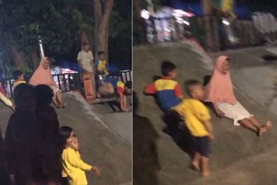 Viral Ekspresi Bahagia Nenek Saat Main Perosotan, Kembali Seperti Anak Kecil