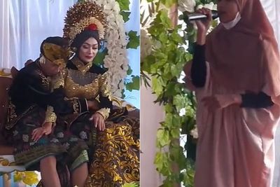 Momen Mempelai Pria Peluk Erat Istri saat Mantan Nyanyi di Depannya, Diduga Menahan Tangis