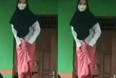 Alamak, Perempuan Berjilbab Joget di Atas Motor, Ending-nya Tak Sesuai Harapan Netizen
