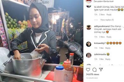 Sosok Gadis Cantik Penjual Somay di Simpang Masjid Jamik Kampus Unsyiah, Malu saat Direkam