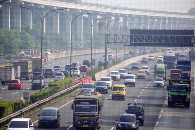 FOTO: Kepadatan Tol Jagorawi Saat Pemberlakuan PPKM Darurat