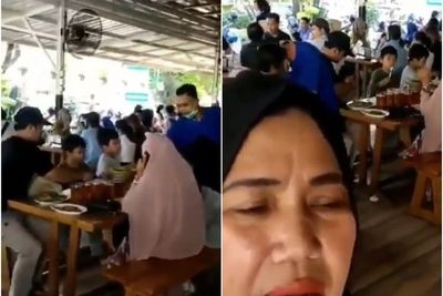 Emak-Emak yang Tak Takut Corona dan Sebut Pemerintah Zalim Ditangkap, Warung Kena Sanksi