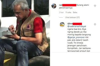 Ganjar Pranowo Makan Bekal dari Rumah di Parkiran, Netizen Malah Nilai Cuma Pencitraan