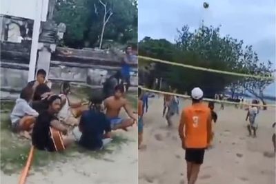 Viral Warga Lokal Usir Wisatawan yang Bermain Voli di Pantai Kuta, Langgar PPKM Darurat