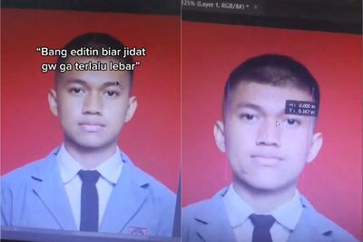 Viral, Pria Minta Edit Foto Agar Jidat Tak Kelihatan Lebar, Hasilnya Bikin Netizen Melongo