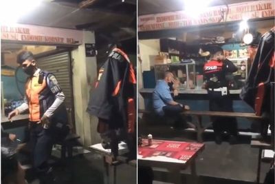Larang Warga Berkumpul, Sekelompok Petugas Dishub Ini Kepergok Nongkrong saat PPKM Darurat