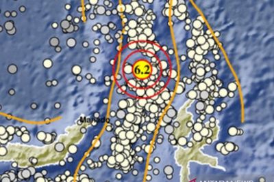 Gempa Magnitudo 6,2 Guncang Melonguane Sulawesi Utara