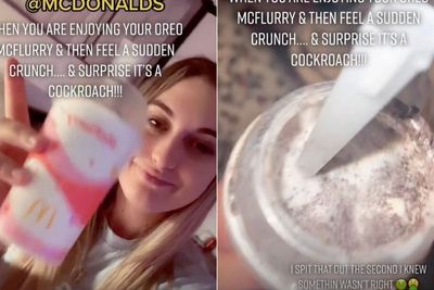 Beli McFlurry Oreo, Wanita Kaget saat Menemukan Kecoak di dalam Es Krimnya