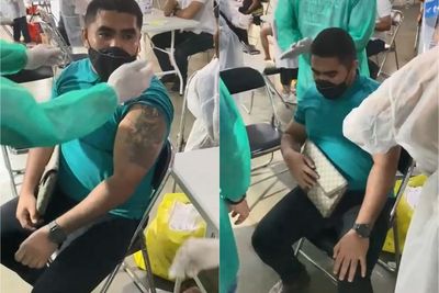 Viral, Pria Bertubuh Kekar dan Bertato Ketakutan Divaksin COVID-19: Sampai Keringat Dingin