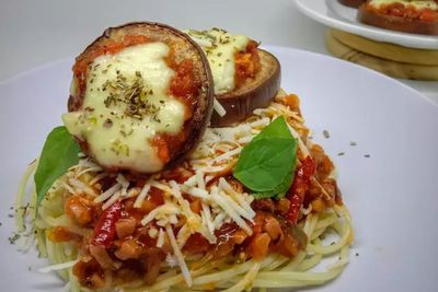 Mudahnya Membuat Spaghetti Terong dan Jamur, Ini Resepnya