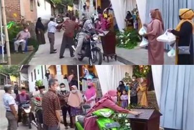 Viral! Resepsi Pernikahan Drive Thru, Hindari Razia PPKM, Netizen: Kondangan Take Away