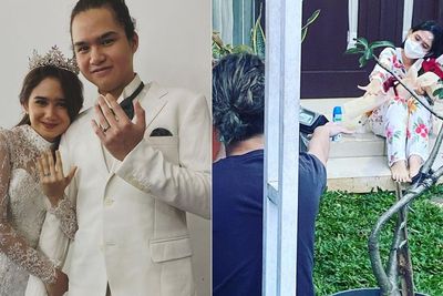 Tissa Biani Positif Covid-19, Dul Jaelani Bawakan Bunga dan Masakin Nasgor, Sweet Banget